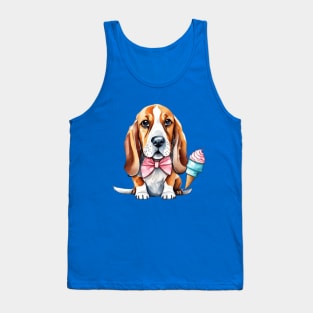 cute basset hound dog ice cream gift ideas Tank Top